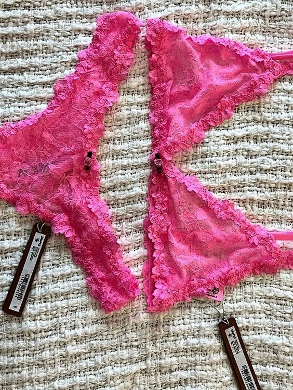 Skims Secret Lace Panty Set in Pink NWT
